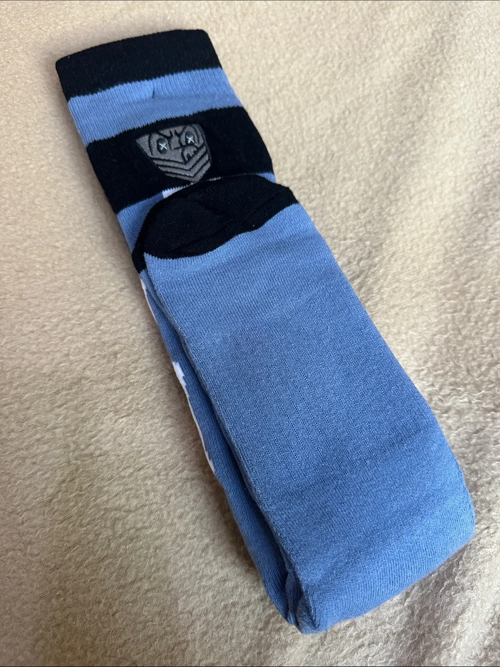 Fort Troff F*** Me Light Blue and Black Graphic Socks